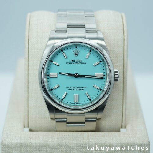 Rolex 126000 OYSTER PERPETUAL 36 TIFFANY TURQUOISE DIAL 2020 FULL SET