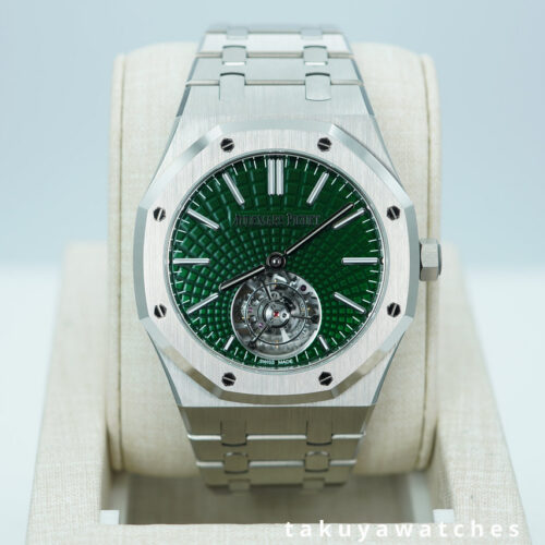 Audemars PIGUET ROYAL OAK 26534TI FLYING TOURBILLON TITANIUM GREEN DIAL LIMITED EDITION FULL SET