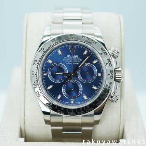 Rolex 116509 COSMOGRAPH DAYTONA 18K WHITE GOLD BLUE DIAL FULL SET