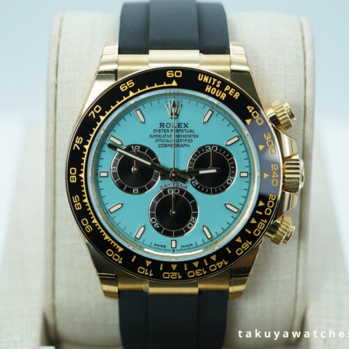BRAND NEW Rolex 126518LN DAYTONA YELLOW GOLD TURQUOISE DIAL OYSTERFLEX 2026 STICKERS FULL SET