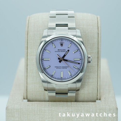 BRAND NEW Rolex 124200 OYSTER PERPETUAL 34MM LAVENDER DIAL 2026 WARRANTY FULL SET