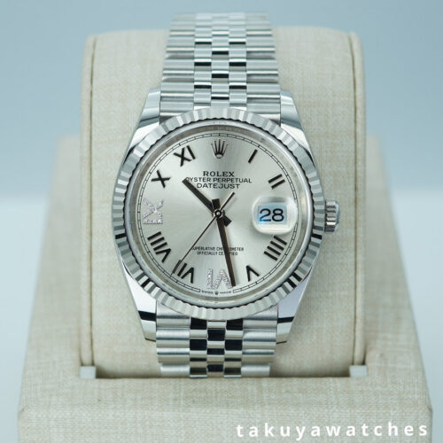 BRAND NEW Rolex 126234 DATEJUST 36 FLUTED BEZEL SILVER DIAMOND DIAL 2026 FULL SET
