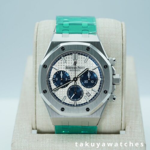 Audemars PIGUET ROYAL OAK CHRONO 26315ST SILVER BLUE DIAL 38MM 2022 FULL SET