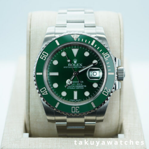 Rolex 116610LV SUBMARINER HULK GREEN DIAL GREEN BEZEL COMPLETE SET