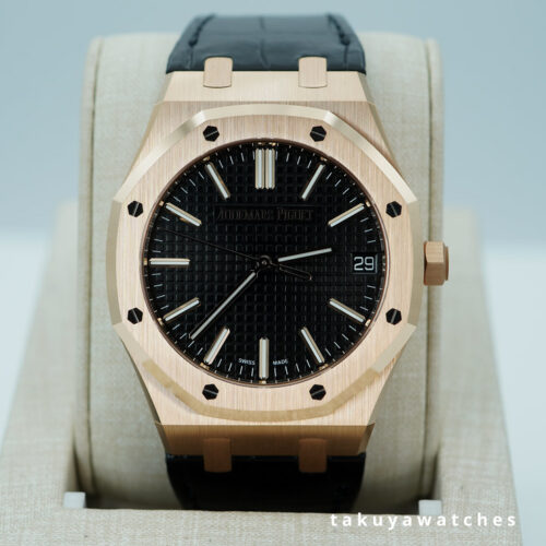 NEW Audemars PIGUET ROYAL OAK 15510OR ROSE GOLD BLACK DIAL 41MM 2026 FULL SET