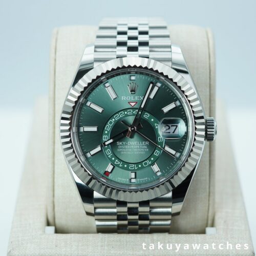 Rolex 336934 SKY-DWELLER MINT GREEN DIAL JUBILEE BAND 2025 WARRANTY FULL SET