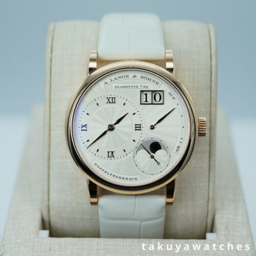 A. Lange & Sohne LITTLE LANGE 1 MOON PHASE ROSE GOLD SILVER DIAL 2026 WARRANTY FULL SET