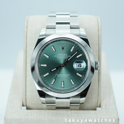 BRAND NEW Rolex 126300 DATEJUST 41 MINT GREEN DIAL OYSTER BAND 2026 FULL SET