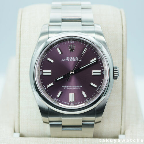 Rolex CPO 116000 OYSTER PERPETUAL 36 RED GRAPE DIAL RANDOM SERIAL WARRANTY