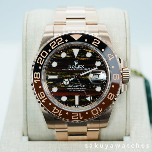 Rolex 126715CHNR GMT MASTER 2 ROSE GOLD TIGER IRON DIAL 2026 WARRANTY FULL SET