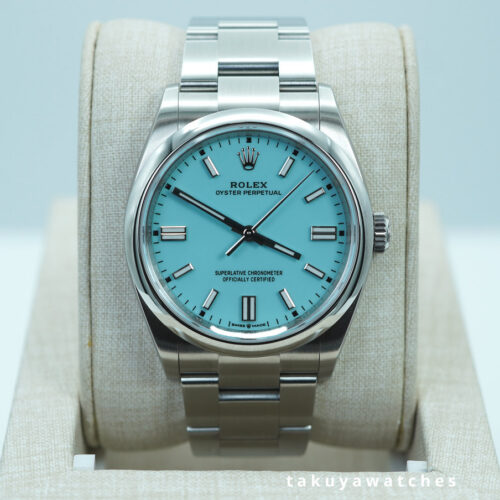 Rolex 126000 OYSTER PERPETUAL 36 TIFFANY TURQUOISE DIAL 2024 WARRANTY FULL SET