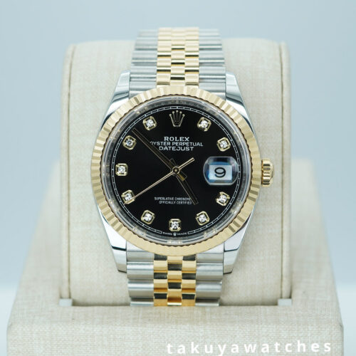 Rolex 126233 DATEJUST 36 YELLOW GOLD STEEL BLACK DIAMOND DIAL JUBILEE BAND 2023 WARRANTY FULL SET