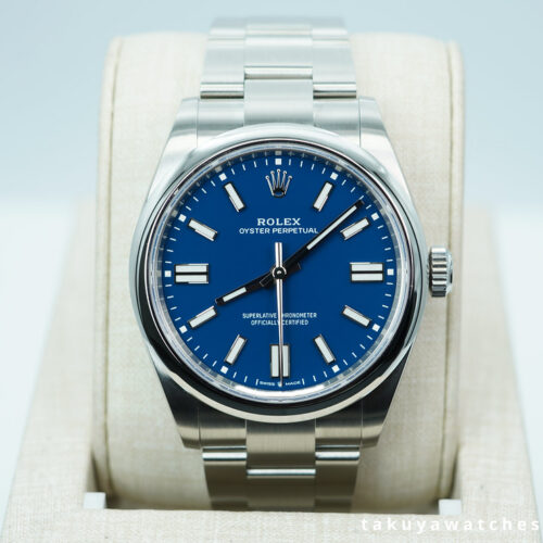 Rolex 134300 OYSTER PERPETUAL 41 MED BLUE DIAL 2026 WARRANTY FULL SET