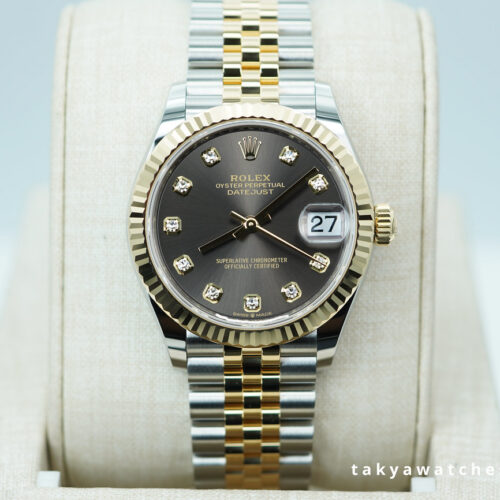 BRAND NEW Rolex 278273 DATEJUST 31 DARK GREY DIAMOND DIAL JUBILEE BAND 2026 FULL SET
