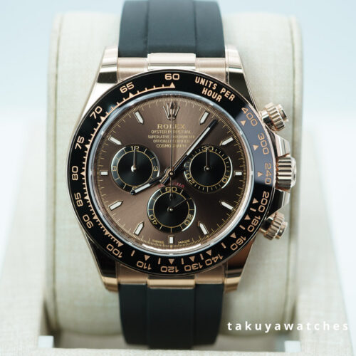 Rolex 126515LN DAYTONA ROSE GOLD OYSTERFLEX CHOCOLATE DIAL 2025 WARRANTY FULL SET