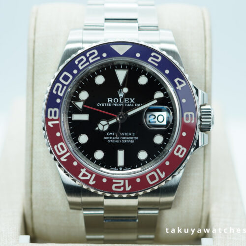 Rolex 126710BLRO PEPSI GMT MASTER II RED BLUE BEZEL OYSTER BAND FULL SET