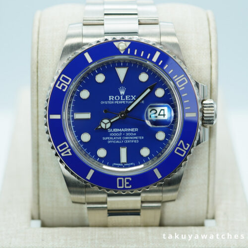 Rolex 116619LB SUBMARINER 18K WHITE GOLD BLUE DIAL SMURF 2020 FULL SET