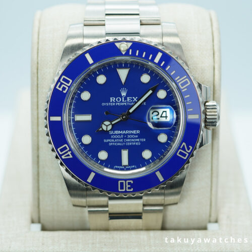 Rolex 116619LB SUBMARINER 18K WHITE GOLD BLUE DIAL SMURF 2020 FULL SET