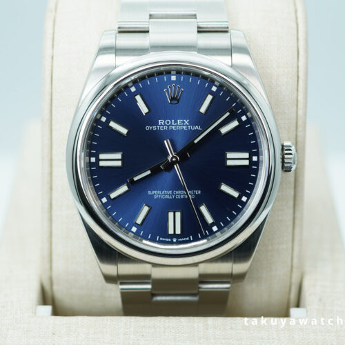 Rolex 124300 OYSTER PERPETUAL 41 BLUE DIAL 2023 WARRANTY FULL SET