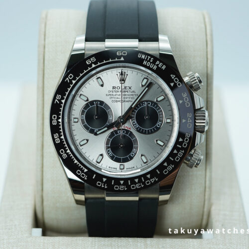 Rolex 116519LN DAYTONA GHOST WHITE GOLD OYSTERFLEX STEEL DIAL 2022 FULL SET